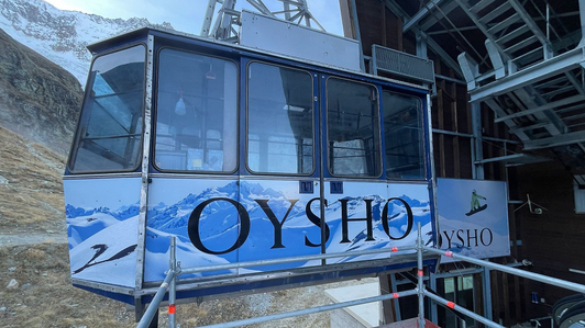 Oysho Gondelbranding Saas Fee
