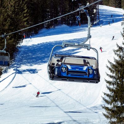 Chairlift branding in Switzerland