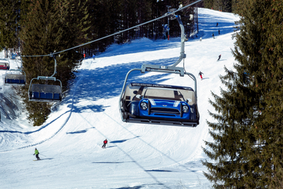 Chairlift branding in Switzerland