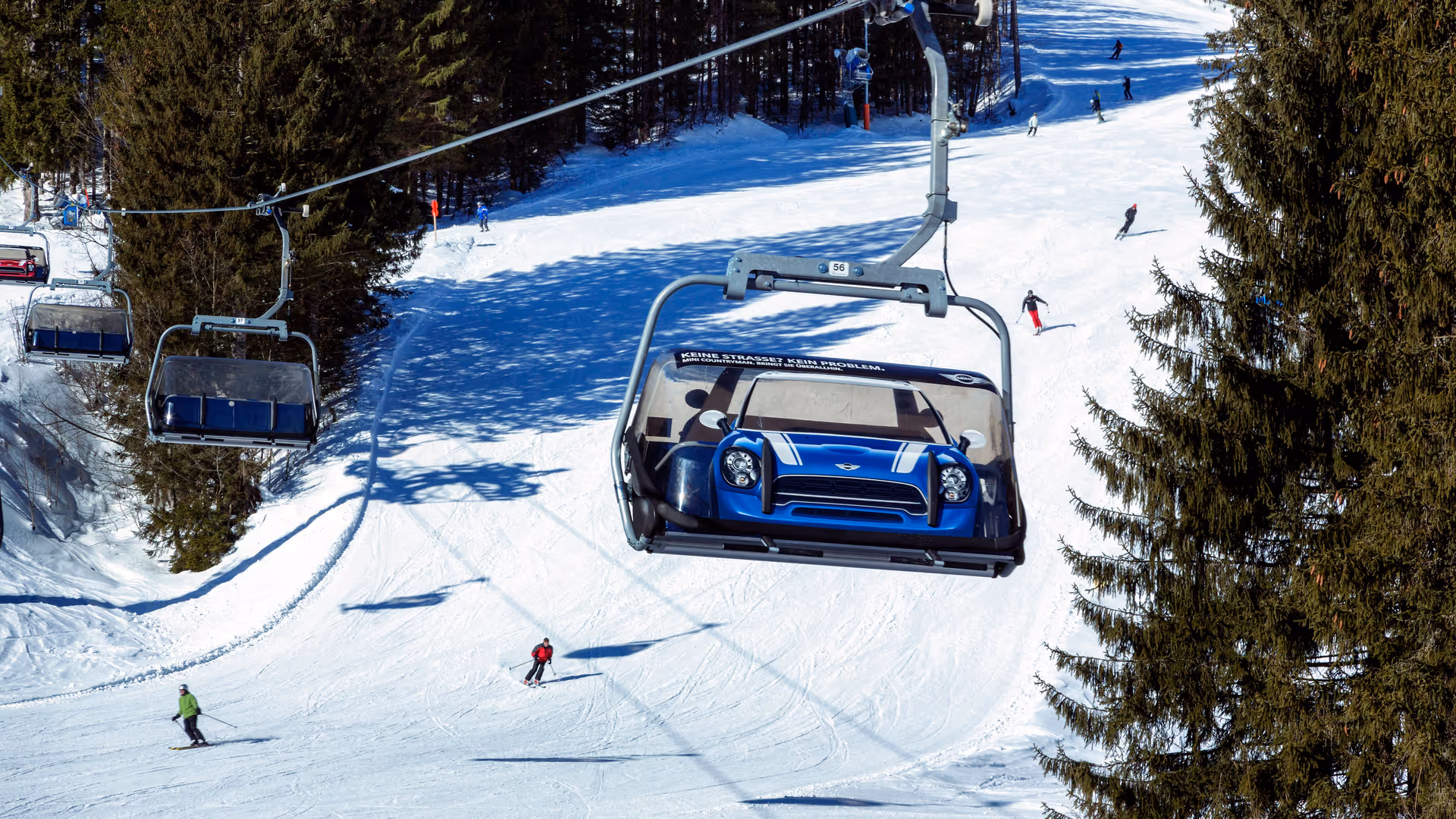 Chairlift branding in Switzerland